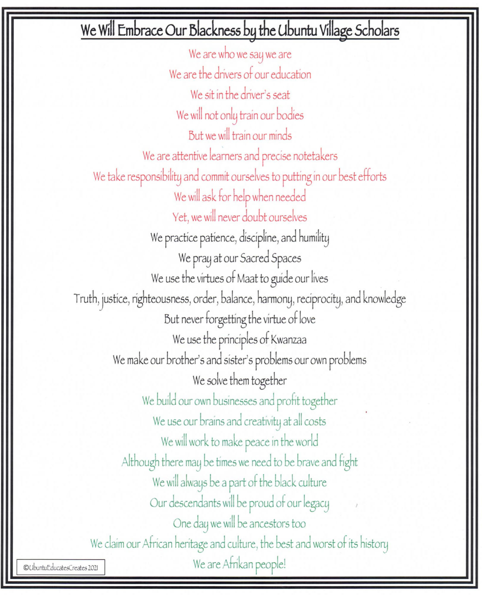 We Will Embrace Our Blackness